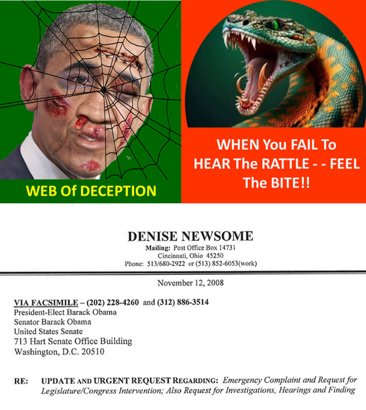 11/12/2008 FAX To United States President-Elect Barack Obama